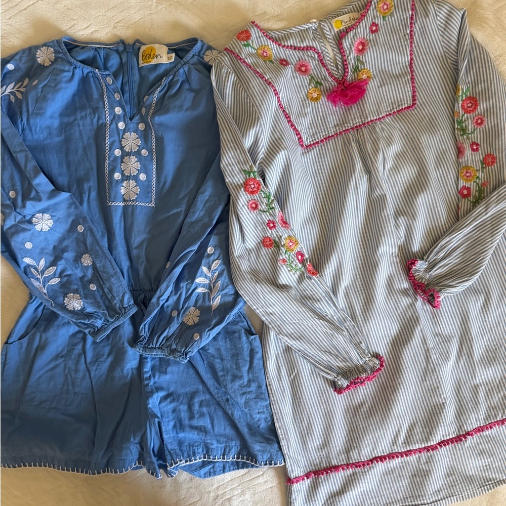Bundle of 2 mini Boden romper and dress